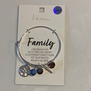 Silver Family Charm Bracelet